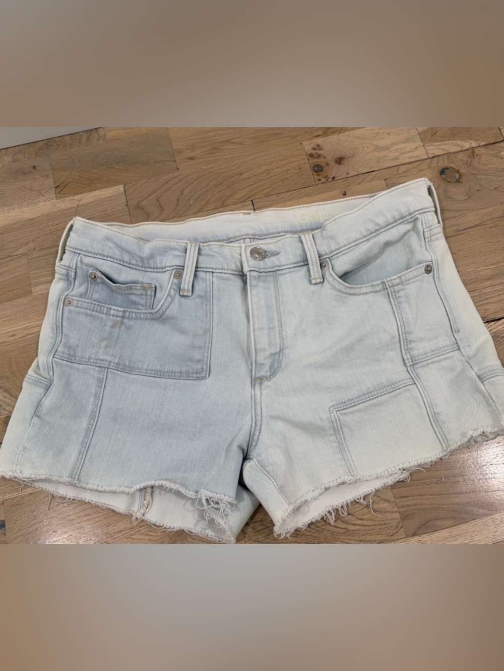 GAP Light Blue Denim Cutoff Shorts with Frayed Hem